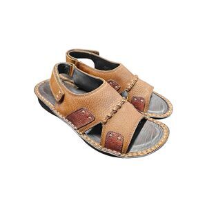 Alegria Leather Mens Sandals Size 42 US 9 Tan Brown